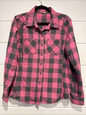 Ascend Pink and Gray Plaid Shirt size - Large
